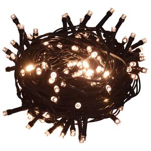 vidaXL Instalație de lumini cu 400 LED-uri, alb cald, 40 m, 8 efecte