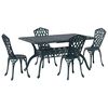 vidaXL Set de masă pentru grădină 5 buc. Verde Aluminiu