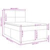 vidaXL Pat box spring cu saltea, crem, 160x200 cm, material textil