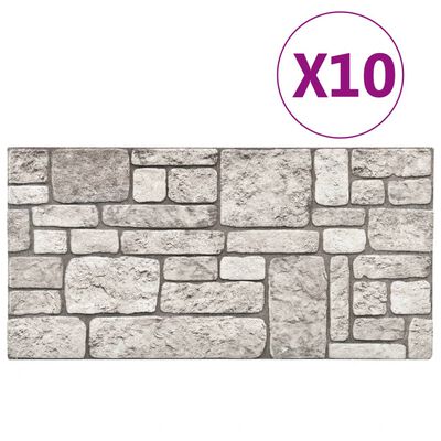 vidaXL Panouri de perete 3D, model cărămidă, gri, 10 buc., EPS