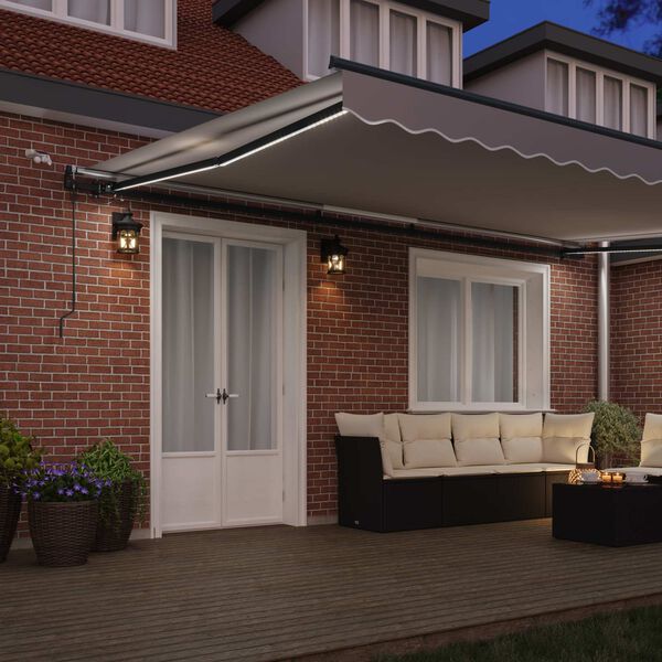 vidaXL Țesătură pentru copertină cu Gri deschis 500 &times; 300 cm Poliester