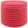 vidaXL Fr&acirc;nghie din Jute 20 mm Roșu 100% jute Tossa