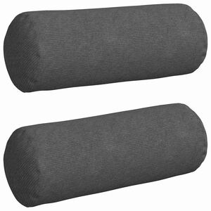 vidaXL Perne Bolster 2 pcs Gri &icirc;nchis &Oslash; 25 x 70 cm