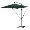 vidaXL Parasol banana cu brațe Verde 249 x 249 x 250 cm