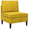 vidaXL Sofa cu Depozitare Galben Catifea