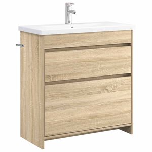 vidaXL Set de mobilier pentru baie Stejar Sonoma 81 x 40 x 84,5 cm