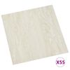 vidaXL Plăci de Pardoseală 55 pcs Crem 5,11 m&sup2; PVC