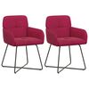 vidaXL Scaune de dining 2 buc. Catifea Roșu Vin 59 x 56,5 x 86 cm