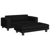 vidaXL Pat pentru c&acirc;ini cu extensie, negru, 100x50x30 cm, catifea