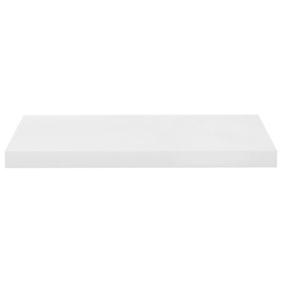 vidaXL Rafturi de perete, 2 buc., alb extralucios, 60x23,5x3,8 cm, MDF