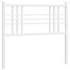 vidaXL Tăblie de pat de schimb metalică, alb, 100 cm