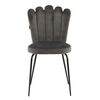 Venture Home Scaune sufragerie Limhamn, 2 buc., negru & gri, catifea
