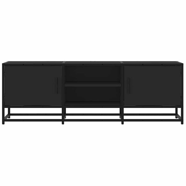 vidaXL Dulap TV, negru, 120x35x41 cm, lemn prelucrat și metal