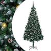 vidaXL Brad de Crăciun artificial Verde 210 cm PVC și Oțel și Plastic