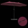 vidaXL Parasol de Grădină Roșu Bordeaux 385 x 209 x 244 cm Poliester