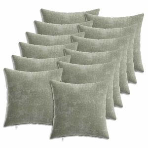 vidaXL Husă pentru pernă 12 buc. HEERLEN Verde 40 x 40 cm