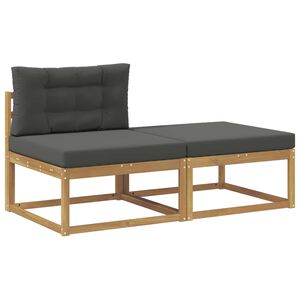 vidaXL 2 Bucată Taburet pentru exterior Poliester Alb