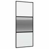 vidaXL Ușă de sticlă 90 x 2 x 205 cm Aluminiu Negru