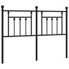 vidaXL Tăblie de pat de schimb metalică, negru, 140 cm