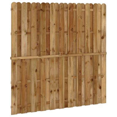 vidaXL Panou de gard cu șipci alternative, 180 x 180 cm, lemn de pin