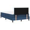 vidaXL Pat cu arcuri cu headboard albastru 120 x 190 cm țesătură