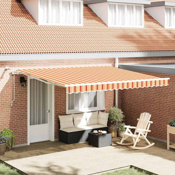 vidaXL Cortina Retractabilă Galben și portocalie 400 &times; 300 cm