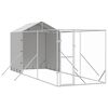 vidaXL Padoc de exterior cu acoperiș argintiu 2x6x2,5m oțel galvanizat