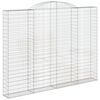 vidaXL Coș gabion arcuit, 300x30x220/240, fier galvanizat