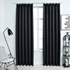 vidaXL Draperii opace cu cârlige, 2 buc., negru, 140 x 175 cm