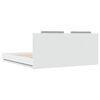 vidaXL Cadru de pat cu tăblie și lumini LED, alb, 180x200 cm
