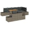 vidaXL Set de canapele pentru grădină 9 buc. Gri Rattan poli