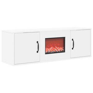 vidaXL Șemineu electric Alb 110 x 30 x 36,5 cm Lemn prelucrat