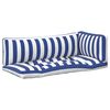 vidaXL Perne pentru exterior 3 pcs Albastru și Alb 103 x 58 x 10 cm