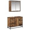 vidaXL Set de mobilier pentru baie 2 pcs Lemn Vechi Lemn compozit