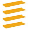 vidaXL Raft suspendat 4 pcs Galben muștar 60 x 18 x 2,5 cm Oțel