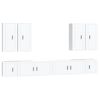 vidaXL Set dulap TV, 8 piese, alb, lemn prelucrat