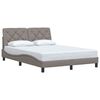 vidaXL Cadru de pat fără saltea, gri taupe, 140x190 cm, textil