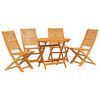 vidaXL Set de masă pentru grădină 5 pcs Maro Lemn Solid de Acacia