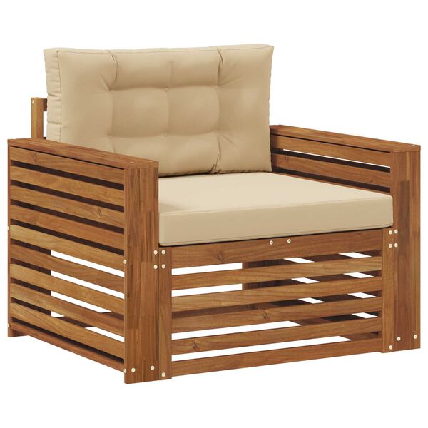 vidaXL Set de canapele de exterior Lemn de acacia solid și poliester