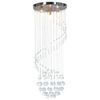 vidaXL Lustră cu mărgele de cristal, argintiu, spirală, G9