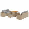 vidaXL Set de canapele pentru grădină Beige și gri deschis Poli Rattan