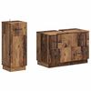 vidaXL Set de dulapuri pentru baie, 2 piese HOORN Lemn vechi