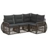 vidaXL Set de canapele pentru grădină 4 pcs Gri și gri &icirc;nchis