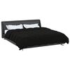 vidaXL Duvet de iarnă Patos Negru 200 x 200 cm Microfibră