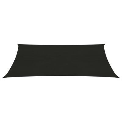 vidaXL Pânză parasolar, negru, 2,5x4,5 m, HDPE, 160 g/m²