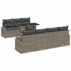 vidaXL Set de canapele pentru grădină 8 buc. Gri Poli Rattan