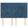vidaXL Tăblie de pat albastru &icirc;nchis 144x5x118/128 cm catifea