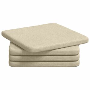 vidaXL Perne de Șezut 4 pcs Crem 40 x 40 x 3 cm țesătură