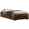 vidaXL Cadru pat fără saltea, stejar fumuriu 75x190 cm lemn prelucrat