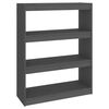 vidaXL Bibliotecă/Separator cameră gri, 80x30x103,5 cm lemn masiv pin